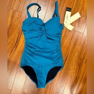 Profile by Gottex Women's Standard Tutti Frutti One Piece Swimsuit, Jade us 12D